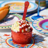 Set of 6 Acrylic Ice Cream Cups in Assorted Colors - Baroque & Rock Anniversary - Baci Milano